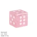 Natural rose quartz gemstone dice 16mm handmade crystal game dice for table games. - Rose Quartz / 1 Piece/Pack