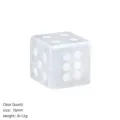 Natural white crystal dice 16mm gemstone game piece clear quartz crystal cube ornament - White Crystal / 1 Piece/Pack