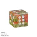 Natural unakite gemstone dice 16mm handmade game piece collectible decor crystal cube display - Unakite / 1 Piece/Pack