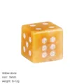 Natural yellow stone dice 16mm gemstone game ornament crystal craft home decor display item - Topaz / 1 Piece/Pack