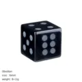 Natural black obsidian gemstone dice 16mm board game accessory leisure play piece - Obsidian / 1 Piece/Pack