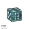 Natural moss agate dice 16mm semi-precious stone game piece gemstone tabletop decor - India Agate / 1 Piece/Pack