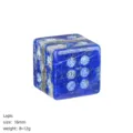 Natural lapis lazuli gemstone dice 16mm game accessory for tabletop roleplaying board games. - Lapis Lazuli / 1 Piece/Pack