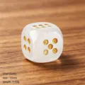 Dado in quarzo chiaro naturale 15mm gemma pezzo da gioco, bellissimo artigianato in cristallo per giochi. - Trasparente Semitrasparente