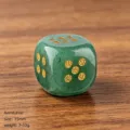 Dado in pietra naturale di avventurina verde 15mm dado da gioco arrotondato accessorio - Verde Morbido