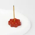 Porta incienso de loto de piedra natural, hermosa base de varilla de ágata de cristal para aroma. - Jaspe Rojo