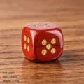 Dado in diaspro rosso naturale pietra preziosa 15mm arrotondato dado da gioco da tavolo - Texture Naturale Rosso Marrone