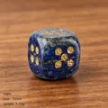 Dado in lapislazzuli naturale 15mm pietra preziosa angolo arrotondato gioco SKU - Blu Profondo Con Pagliuzze Dorate