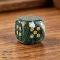 Dado in agata muschiata naturale, 15mm dado da gioco con angoli tondi, pietra dura. - Texture di Agata Colorata