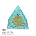 6cm turchese orgonite piramide cristallo guarigione energia generatore meditazione decoro - Stile D2 (Turchese Sin+Sri Yantra)