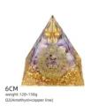 Piramide Orgone Ametista 6cm Filo Rame Cristallo Energia Guarigione Decorazione Casa - Stile Q2 (Amatista+Matrice Magica Rame)