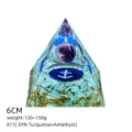 Piramide orgonite turchese ametista 6cm cristallo guarigione energia decorazione casa - Stile X11 (Turchese Sin+Amatista+Sagittario)
