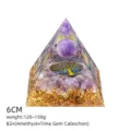 6cm Ametista Cristallo Piramide Orgonite Energia Albero della Vita Guarigione Decor - Stile B2+ (Amatista+Albero della Vita)