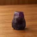 Mini kristal gesneden uil beeldje 1 inch natuurlijke edelsteen dier decoratie thuis - Amethist