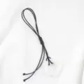 White hollow flower pendant with black cord DIY necklace jewelry accessory charm. - White Crystal