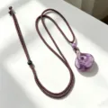 Φυσικό Κρεμαστό Αμέθυστος DIY Κούμπωμα Ασφαλείας Κρύσταλλο Κόσμημα Αξεσουάρ Παραλλαγή - Μεγάλο 28mm (Μονό Κομμάτι) / Σκούρος αμέθυστος