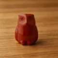Miniatur rote Stein Eule Figur, 1 Zoll natürlicher Achat Kristall Tier Taschenstatue Deko - Roter Jaspis