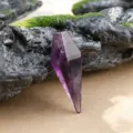 Natural Amethyst Crystal Pendant 8-Sided Rhomboid DIY Necklace Yoga Jewelry Gift - Amethyst