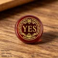 Piedra de Decision de Ágata Roja 25mm Cristal Grabado YES para Juego de Elección Top - Ágata roja