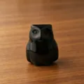 Natürlicher schwarzer Kristallstein geschnitzte Mini Eule Figur für Dekoration - Obsidian
