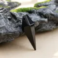 Black geometric crystal pendant eight sided diamond shape DIY necklace yoga jewelry charm - Obsidian