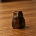 Natürlicher Tigerauge Stein geschnitzte Mini Eule Figur 1 Zoll Kristall Tier Dekor - Tigerauge