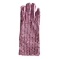 Adult pink sequin stage dance performance gloves, shiny costume accessories for night club. - One Size / Adult Pink