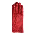 Red sequin gloves for adult stage performance, dancing and party fashion accessory. - One Size / Adult Red
