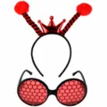 Halloween ladybug headband and glasses set cosplay funny party costume props accessory. - One Size / LB523A22