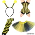 Bumblebee costume set for women Halloween party dress up headband gloves stockings tutu - One Size / 22BESET499S