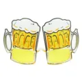 Novelty beer mug party glasses detail view, fun summer festival photo booth prop. - One Size / Beer Glass Shape(HE0426) / Yellow