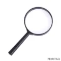 Black plastic handheld magnifying glass for reading, inspection, and daily use, clear lens. - One Size / Magnifier (PE0407A22)