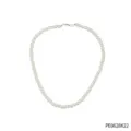 Collana di perle bianche classica con chiusura in argento elegante accessorio donna - PE0628K22