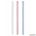 US Independence Day bead necklace set red white and blue party costume dressing accessory. - Party Beaded Necklace (19US0099-1)