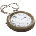 Antike bronzene übergroße Taschenuhr Kostüm Requisite mit Kette und klassischen römischen Ziffern. - Taschenuhr (ES902B20)