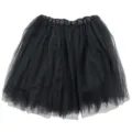 Schwarzer Tüllrock Tutu Petticoat Partykleid Damenbekleidung Mode Gothic Stil schwarz - Schwarzer Tüllrock (HE4023BK)