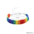 Colorful Rainbow Woven Friendship Bracelet Adjustable Hippie Wristband Party Gift - Rainbow