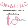 Ghirlanda rosa glitterata Bride to be per addio al nubilato bellissima festa sospesa. - Bandierina
