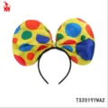 Colorful clown bow headband with colorful polka dots for party costume performance props - One Size / TS2019YW2 Headband