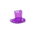 Paarse kralenketting shotglas voor feestje, plastic kralenketting beker novelty item - Paars