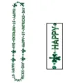 St. Patrick's Day green bead necklace with shamrock pendant, festive party accessory. - Blessing Necklace (19IR0137GR)