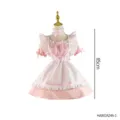 Vestito Lolita da cameriera rosa manica corta variante, grazioso costume cosplay anime. - HA802A24A-1