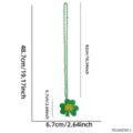St. Patrick's Day green bead necklace with glitter shamrock pendant for party celebration. - Glitter Green Hat (PE1108Z24Z-1)