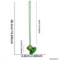 St. Patrick's Day green bead necklace with glitter hat pendant, Irish party accessory. - Green Hat Clover (PE1108Z24Z-3)