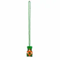 St. Patrick's Day Green Beaded Necklace with Gnome Pendant Size Dimension Spec Detail - Irish Gnome (PE1108Z24Z-4)