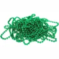 Green plastic bead necklaces metallic finish bulk beads party supplies st patricks day - 12 Pack Bead Chains (19IRB9812)