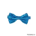 Farfallino con Paillettes Blu Accessorio di Moda Brillante per Feste ed Eventi - Blu lago