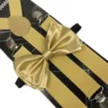 Gouden bretels en vlinderdas set, 2.5 cm brede elastische clips voor heren bruiloft. - Goud