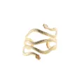 Gouden slang ring met meerdere windingen, vintage mode sieraden accessoires voor dames. - Egyptische Farao Handsieraad