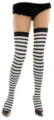 Zwart-wit gestreepte overknee sokken voor cosplay en stijlvolle dagelijkse outfits. - Eén maat / Zwart-witte Strepen